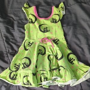 Kids Green Cat Dress